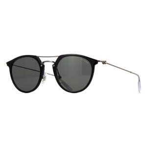 New MONT BLANC Black Round MB0204S 001 Sunglasses Women